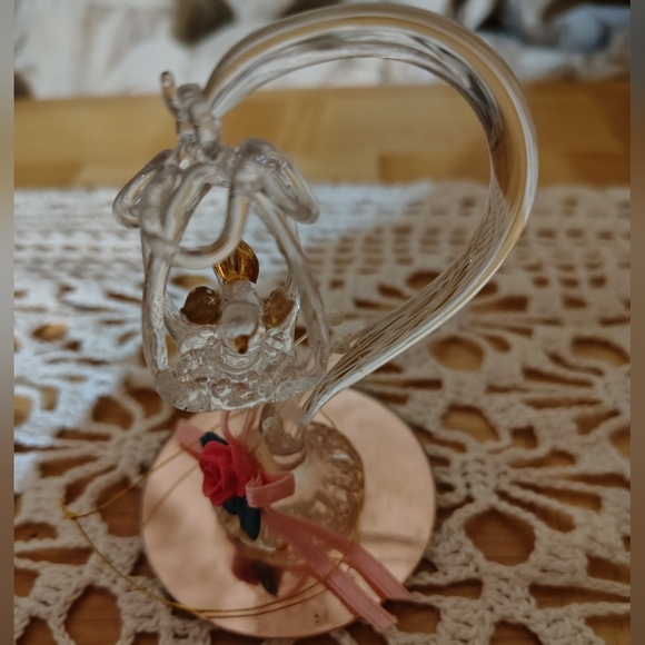 Hand Blown Glass Bird in a Birdcage - Picture 1 of 3